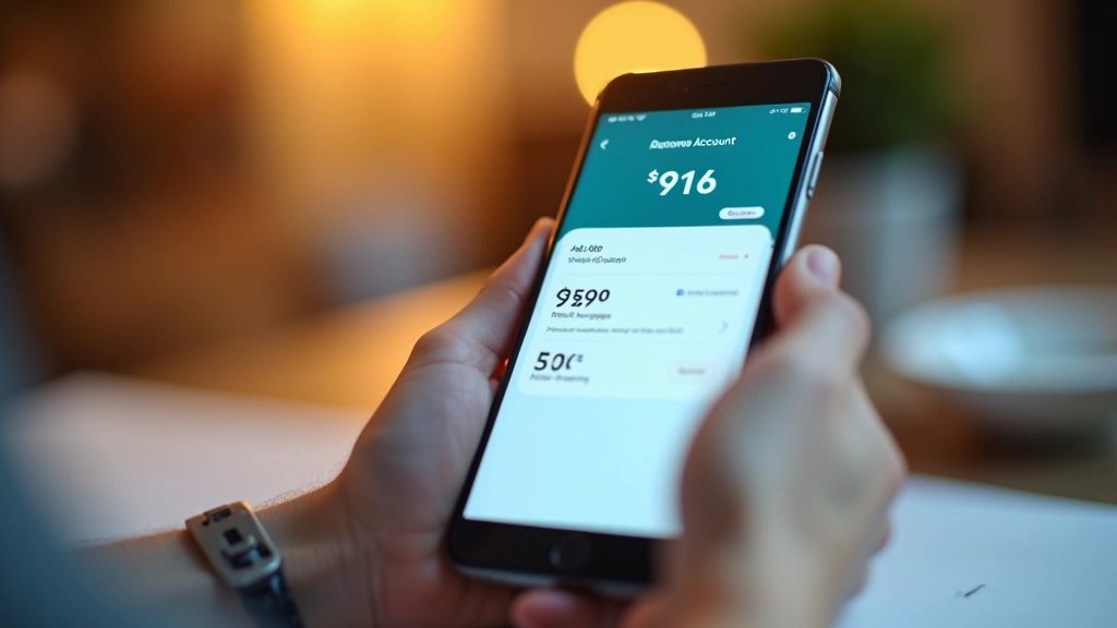 Trei conturi bancare pe ecran de telefon reprezentând categoriile 50-30-20