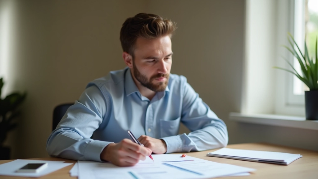 Persoană satisfăcută analizând planul bugetar